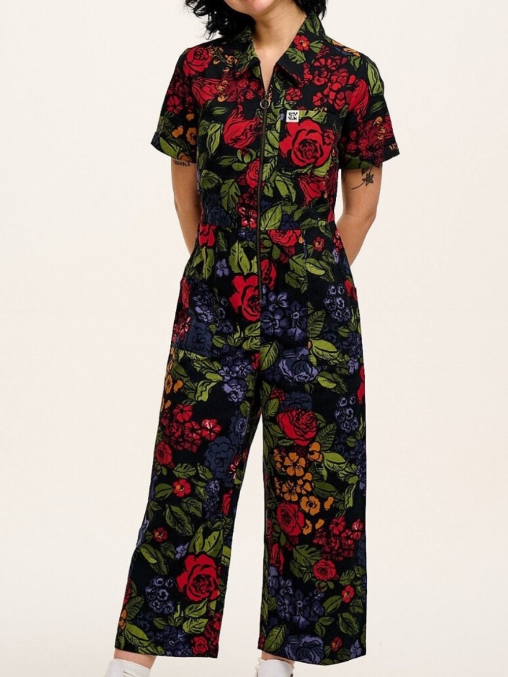 New Lucy & Yak Ragan Cotton Jumpsuit Maria Print Floral 2